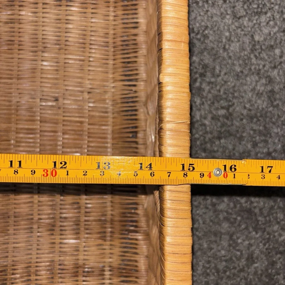 Vintage French Woven Wicker Rattan Basket   22
